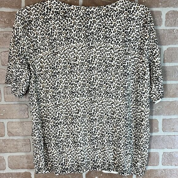 Talbots Top Leopard Animal Print size XL - Picture 5 of 9
